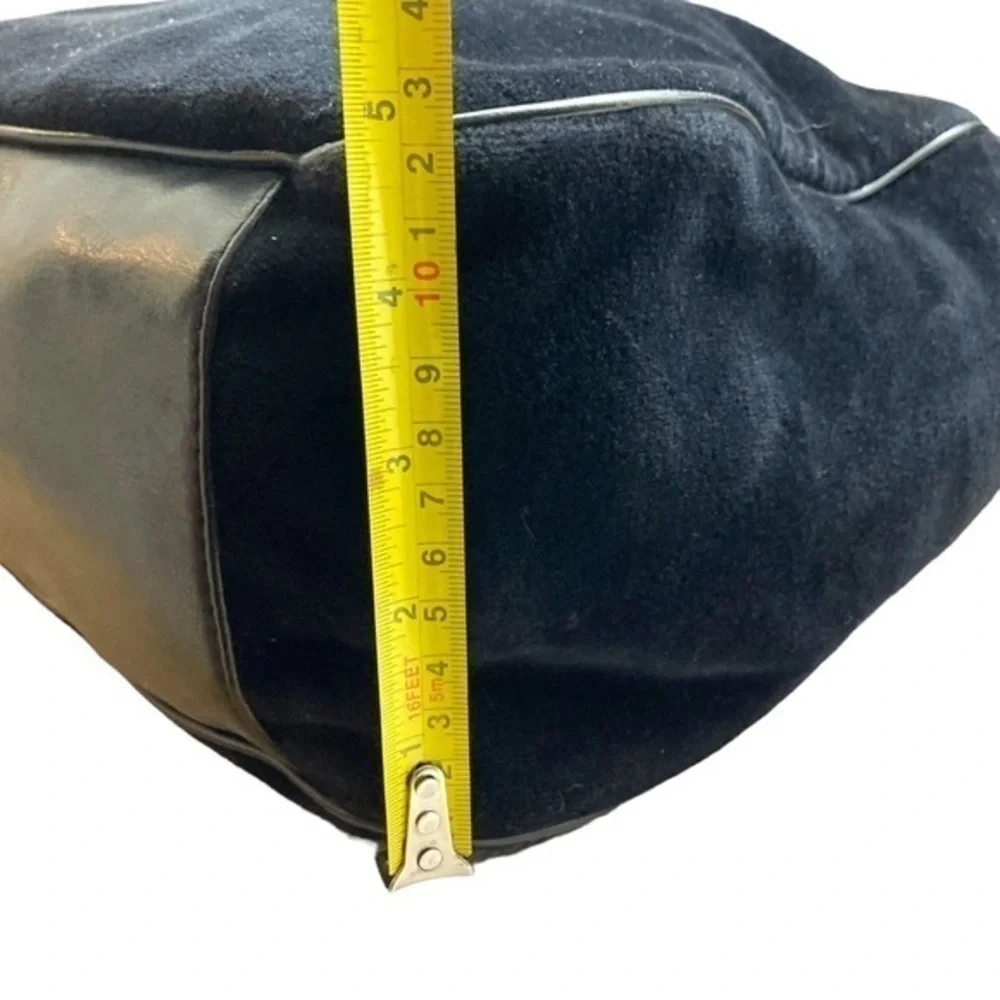 Juicy couture y2k vintage velour black laptop messenger bag rare